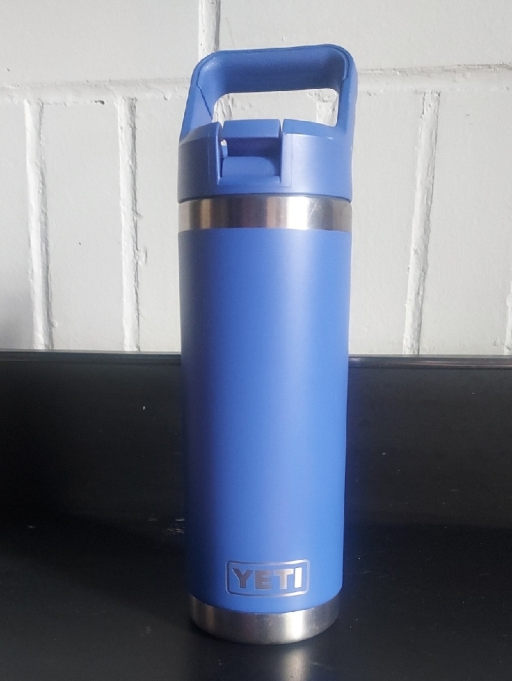 Yeti Blue Rambler Travel Bottle with Handle